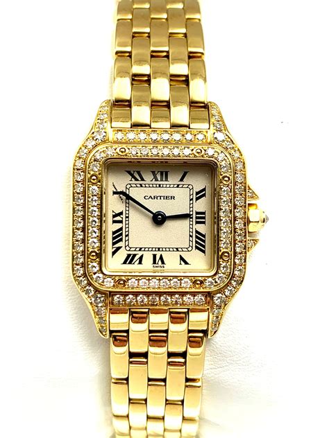 cartier yellow gold watch|cartier gold watch vintage.